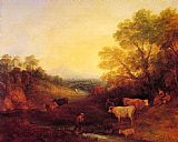 Thomas Gainsborough Landscape with Cattle painting